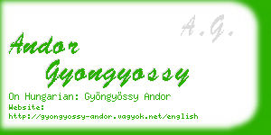andor gyongyossy business card
